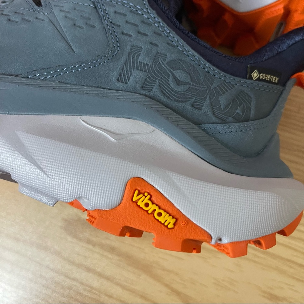 HOKA Men’s Kaha 2 Low GTX Leather Gore-Tex Hiking Sneakers. 8.5 D blue grey - Picture 8 of 13